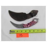 Damascus Curved Blade Knife