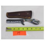 Damascus Knife In Case