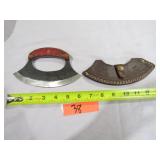 Damascus Curved Blade Knife w/ Red Handle