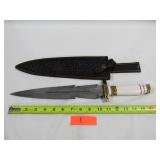 Damascus 16" Hunting Knife w/ Sheath