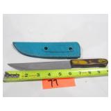 Hunting Knife w/ Brown & Yellow Handle