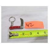 Key Chain Damascus Pocket Knife