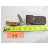 Damascus Pocket Knife w/ Belt Holster