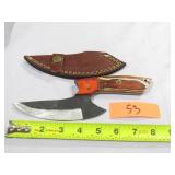 Damascus Knife w/ Curved Blade