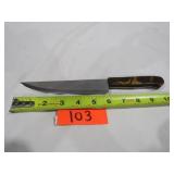 Hunting Knife w/ Yellow & Brown Handle