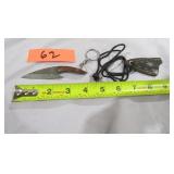 Small Damascus Knife w/ Necklace Sheath