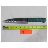 Damascus Knife w/ Blue Handle