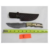Damascus Knife In Case