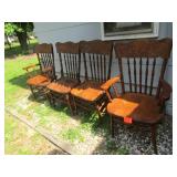 4 oak Chairs