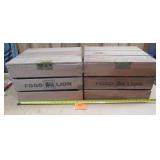 2 Food Lion Wood Crates w/ Hinged Tops
