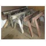 4 Wood Saw Horses