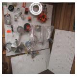 Peg Board & Wall Contents