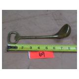 Brass Golf Club Bottle Opener