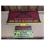 Floor Mat & Warning Sign