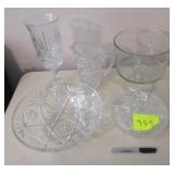 5 Pressed Glass Pcs 5 Pressed Glass Pcs