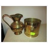 2 Brass Decorator Pcs Pitcher 19" T 2 Brass Decorator Pcs Pitcher 19" T