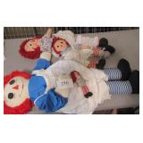 4 Raggedy Anns 1 Has Damage Bottom 36" L 4 Raggedy Anns 1 Has Damage Bottom 36" L