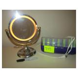 Lighted Makeup Mirror & Hair Curlers Lighted Makeup Mirror & Hair Curlers