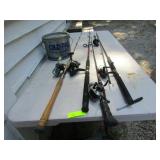 Fishing Poles & Bait Bucket Fishing Poles & Bait Bucket