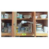 3 Cupboards Of Cups & Dishes