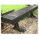 Heavy Metal Bench w/ Cast Iron Base Bring Help