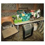 Plastic Table & Contents