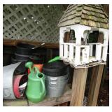 Garden Pots & Birdhouse