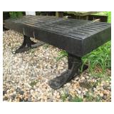 Heavy Metal Bench w/ Cast Iron Base Bring Help