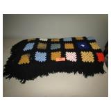 Crochet Quilt 62" x 120" Couple Spots Need Repair