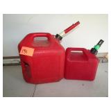 2 Gas Cans Left Has Fluid 5 Gal & 2.5 Gal
