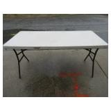 Plastic & Metal Table   29"T x 60"W x 27" D Plastic & Metal Table   29"T x 60"W x 27" D