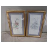 2 Pc Bertrand Floral Wall Art 18" T x 11" W 2 Pc Bertrand Floral Wall Art 18" T x 11" W