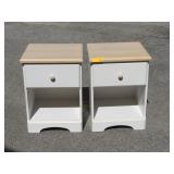 2- Nightstands w/ Drawers 24" T x 18" W x 16" D 2- Nightstands w/ Drawers 24" T x 18" W x 16" D