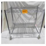 Small Metal Rolling Rack 24"T x 25"W x 15"D Small Metal Rolling Rack 24"T x 25"W x 15"D