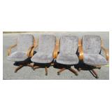 4- Swivel Upholstered Chairs On Wheels 4- Swivel Upholstered Chairs On Wheels
