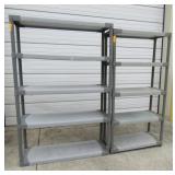 2 Plastic Storage Racks