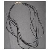 5 strand black cord necklace