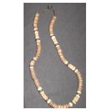 black tan and white beach necklace