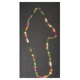 Multi colored bead necklace