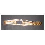 gold and bronze bracelet with watch band