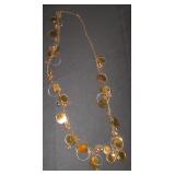 Bronze tone  necklace with circles