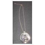 Silver chain with circles inside of circles