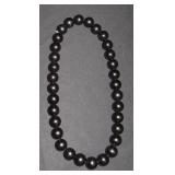 black bead stretch necklace
