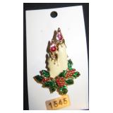 Candles with poinsetta