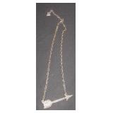 gold tone chain with arrow pendent
