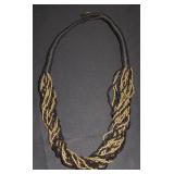 Multi strand twisted seed bead necklace