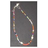 Boho chic acrylic synthetic bead necklace