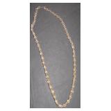 gold tone rope necklace