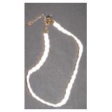 White braided choker