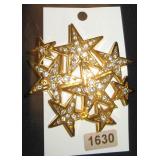 gold star with clear gems